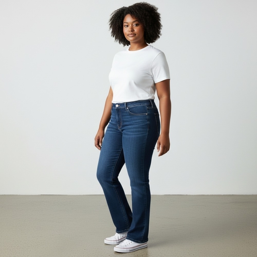 Old Navy Women's Sweetheart Bootcut Med-Dark Bootcut Mid-rise Jeans Size 12 Long